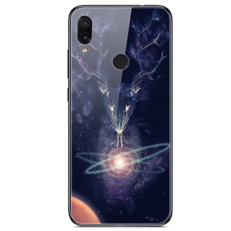 For Xiaomi Redmi Note 7 Case Tempered Glass Hard Back Cover For Xiomi Redmi Note7 Phone Cases Soft Bumper On Redmi 7 7A Redmi7