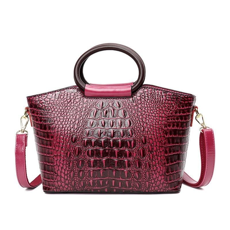 New Arrival Large Capacity Crocodile Pattern Handbag For Women Stylish Crossbody Bag
