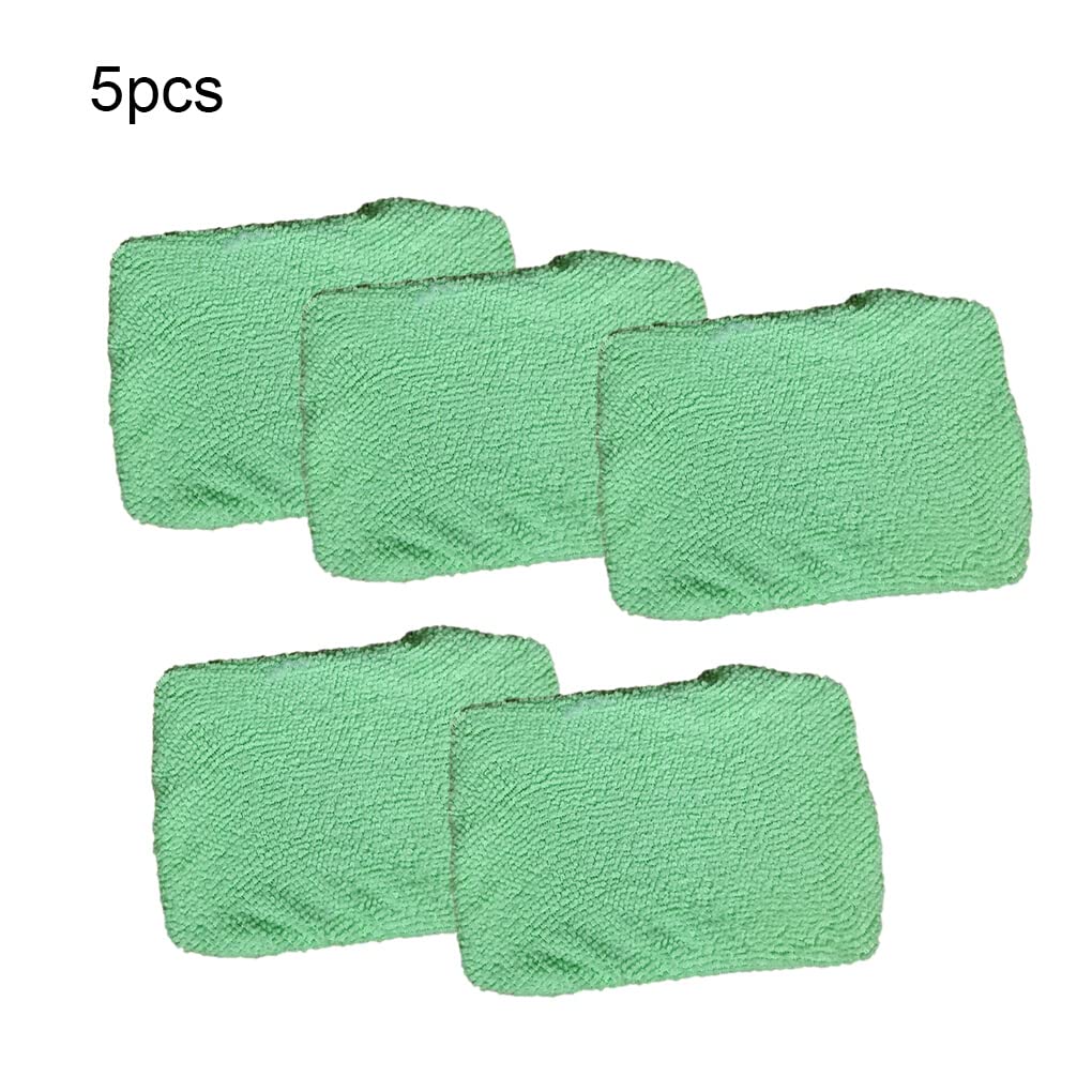 Generic 5pcs Car Window Clean Brush Replacement Pad Windshield Cotton Fitting Hood Inside Car Glass Wiper Cloth Accessories, Green