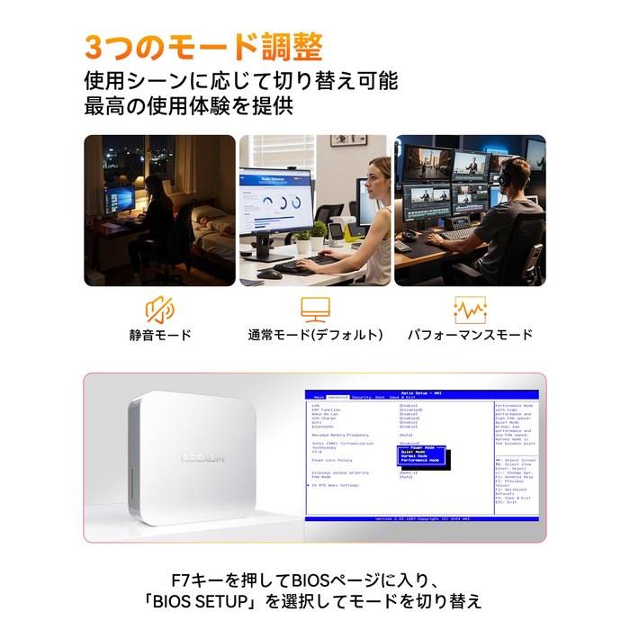 GEEKOM A6 Ryzen 7 6800 Mini PC, 16GB DDR5, 1TB SSD, Expandable to 128GB DDR5 + 6TB, Pure White