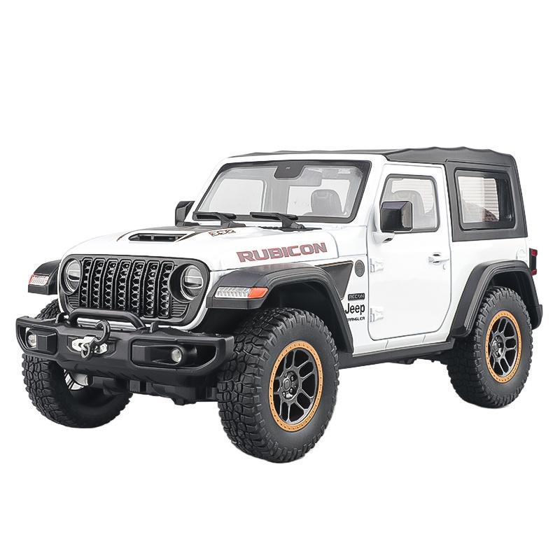 1/18 Jeep Wrangler Rubicon Off Road SUV Alloy Diecast Model Car Desktop Display Collectibles Ornaments Holiday Present for Boys