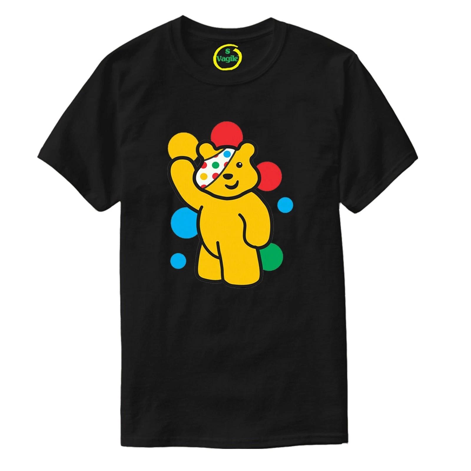 Kids Pudsey T Shirt Spotty Bear Charity Children In Need Dotty Spot Top Tee Gift 100