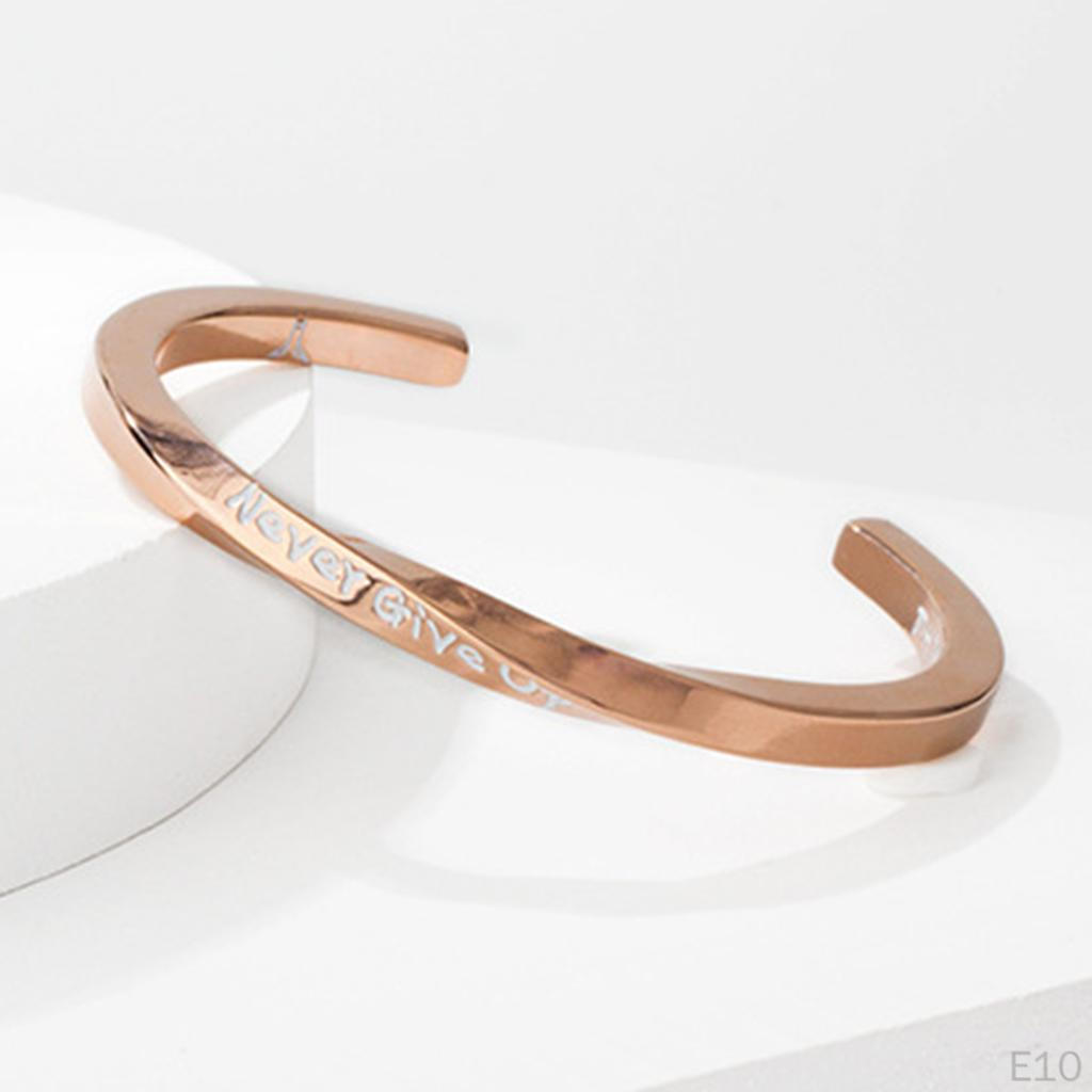 Cuff Bangle Bracelet Birthday Gifts for Women Men Stainless Steel Impressed Statement