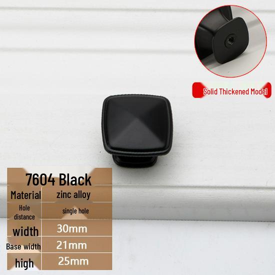 Modern European Black Handle for Cabinets and Wardrobes