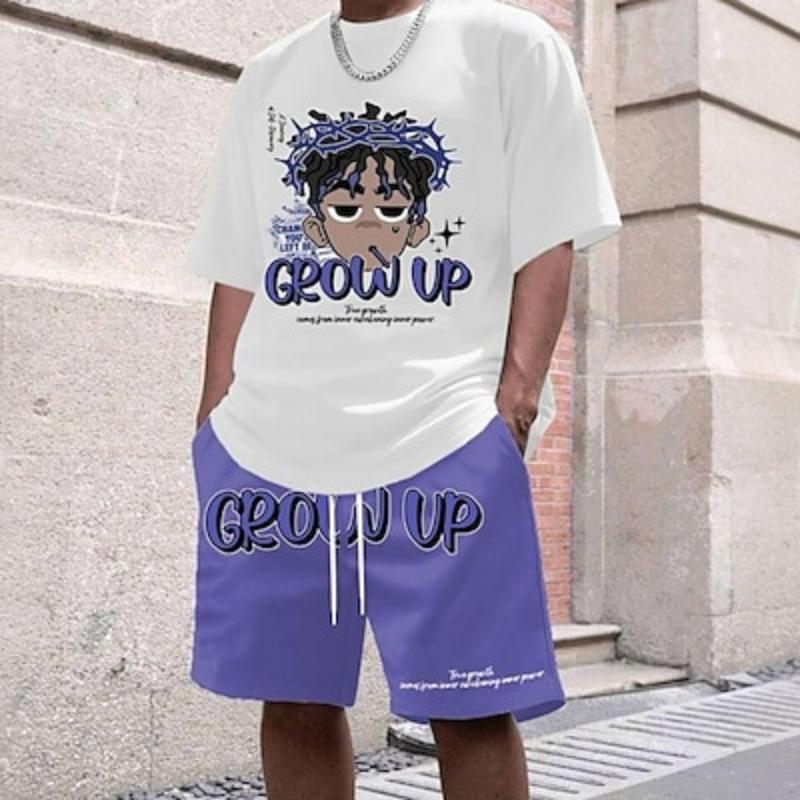 

Мужские летние 3D-топы с коротким рукавом, короткие брюки с круглым вырезом, спортивные повседневные спортивные на открытом воздухе, повседневные 3D-принты XXXL