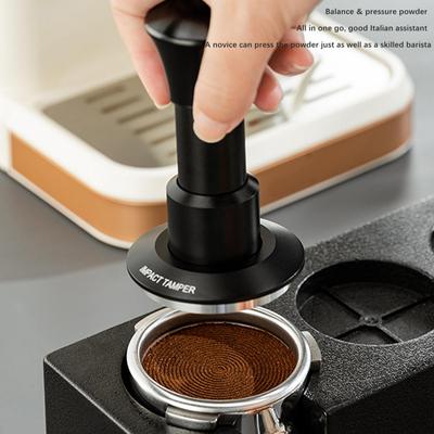 Tamper de café ajustável com mola, ferramenta de pressão manual, distribuidor e nivelador para