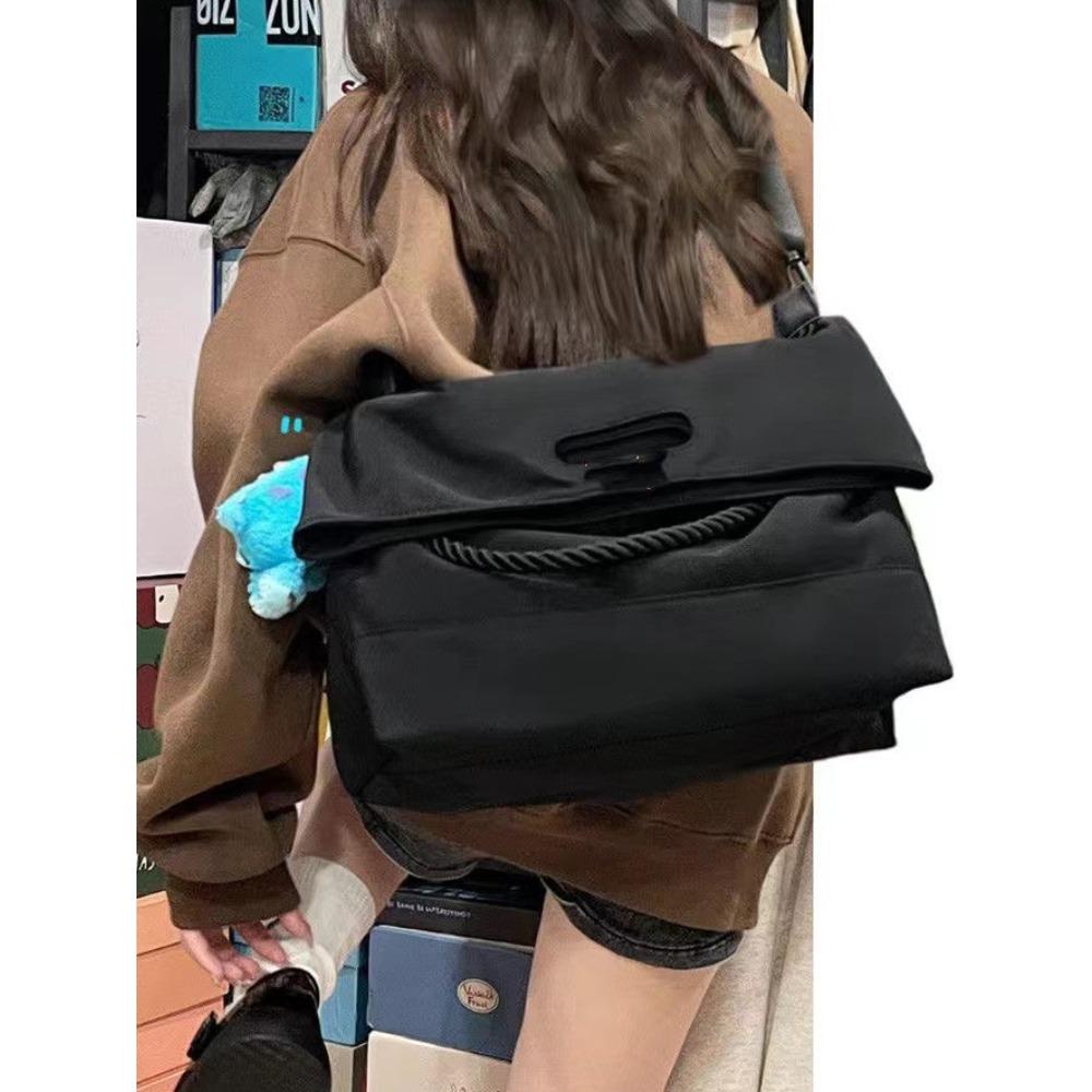 Large capacity student bag, women's broadband crossbody bag, high-end sense of the multi-purpose messenger bag, commuter tote bag