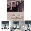 Eiffel Tower Themed Polyester Shower Curtain With Urban Night Scene For Home Improvement