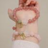 Chinese Style Natural Strawberry Crystal Bracelet Blessing Brand Flower Pendant Fashion Bracelet