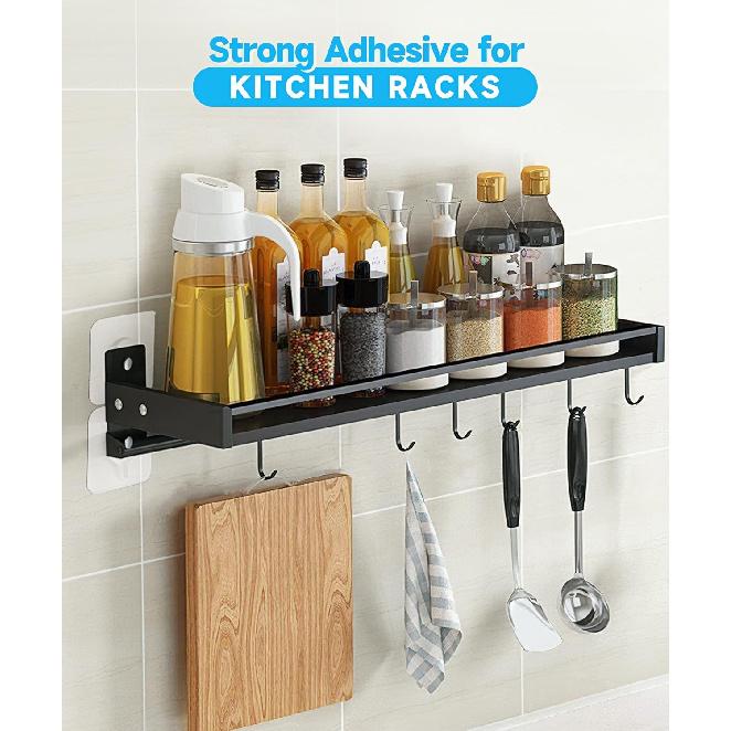 Adhesive Hooks for Wall(13lb Max), Wall Hangers Without Nails for Photos Frames, Utility Waterproof and Oil Resistant Hooks for Kitchen, Bathroom,