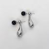 VENTFILLE 925 Sterling Silver Droplet Agate Earrings for Women Ear Stud Smooth Aesthetic Fashion Classic Jewelry Gift Dropship
