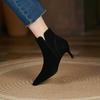 Fashion 2024 New Autumn Winter Women Boot Genuine Leather Ankle Boots Fashion Women Shoes Pointed Toe Stiletto High Heels Modern Boots