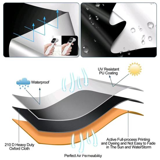 Portable Blackout Curtain No Drilling Blind Wrinkle-Free Windows Blackout Blackout Curtain