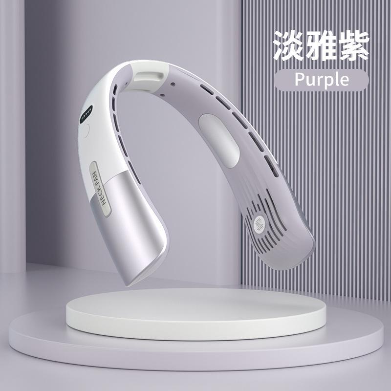 Ventilator portabil pentru gât cu semiconductor de răcire, reîncărcabil, 4000 mAh, fără lame, fără lame, pentru gât (1200/4000mAh două dimensiuni)