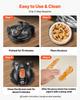 Pizza Oven, 304.8 mm Electric Pizza Maker, 1200W Electric Pizzas Cooker with Cordierite Stone, 5-Mode Temperature Control, Viewing Window for Precise