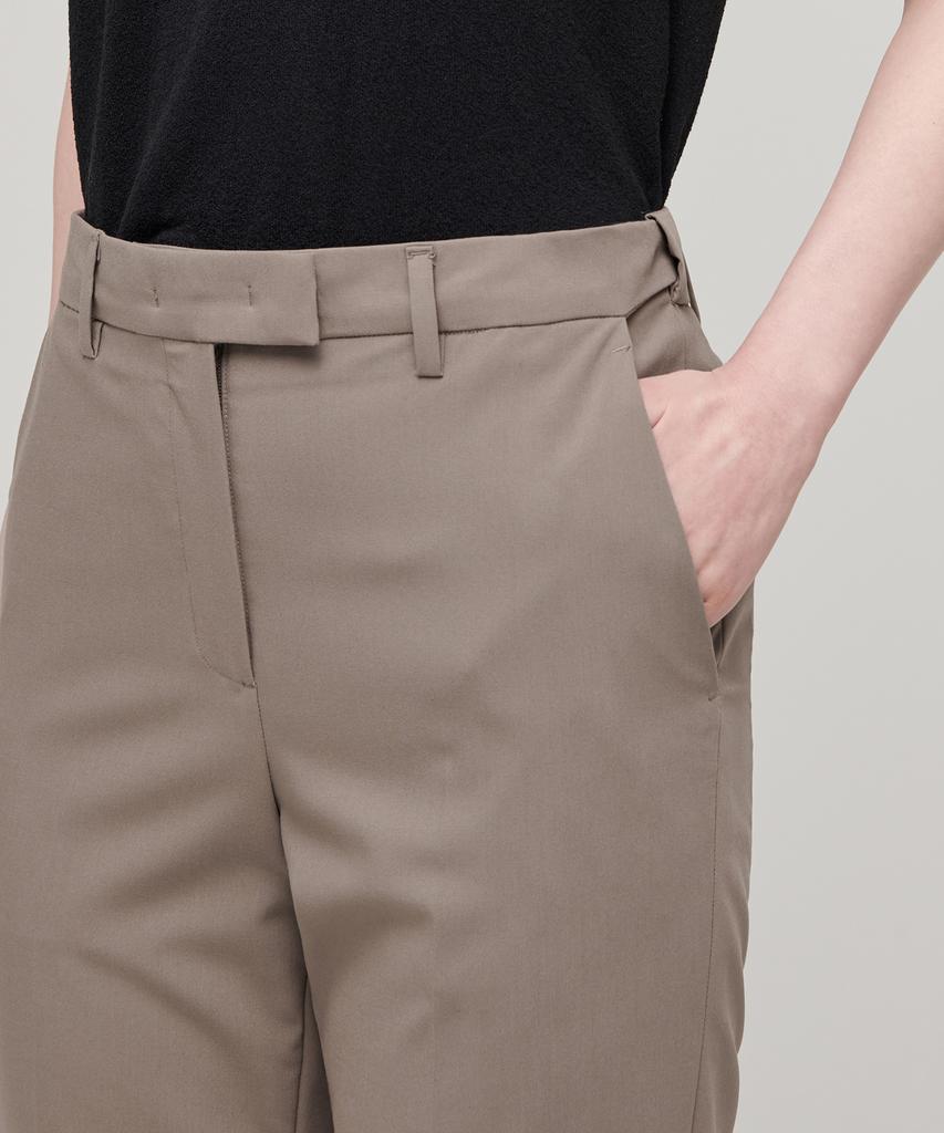 MUSINSA STANDARD WOMAN [Cooltandard] Women'S Slim Straight Hidden Banding Slacks [Dusty Beige]