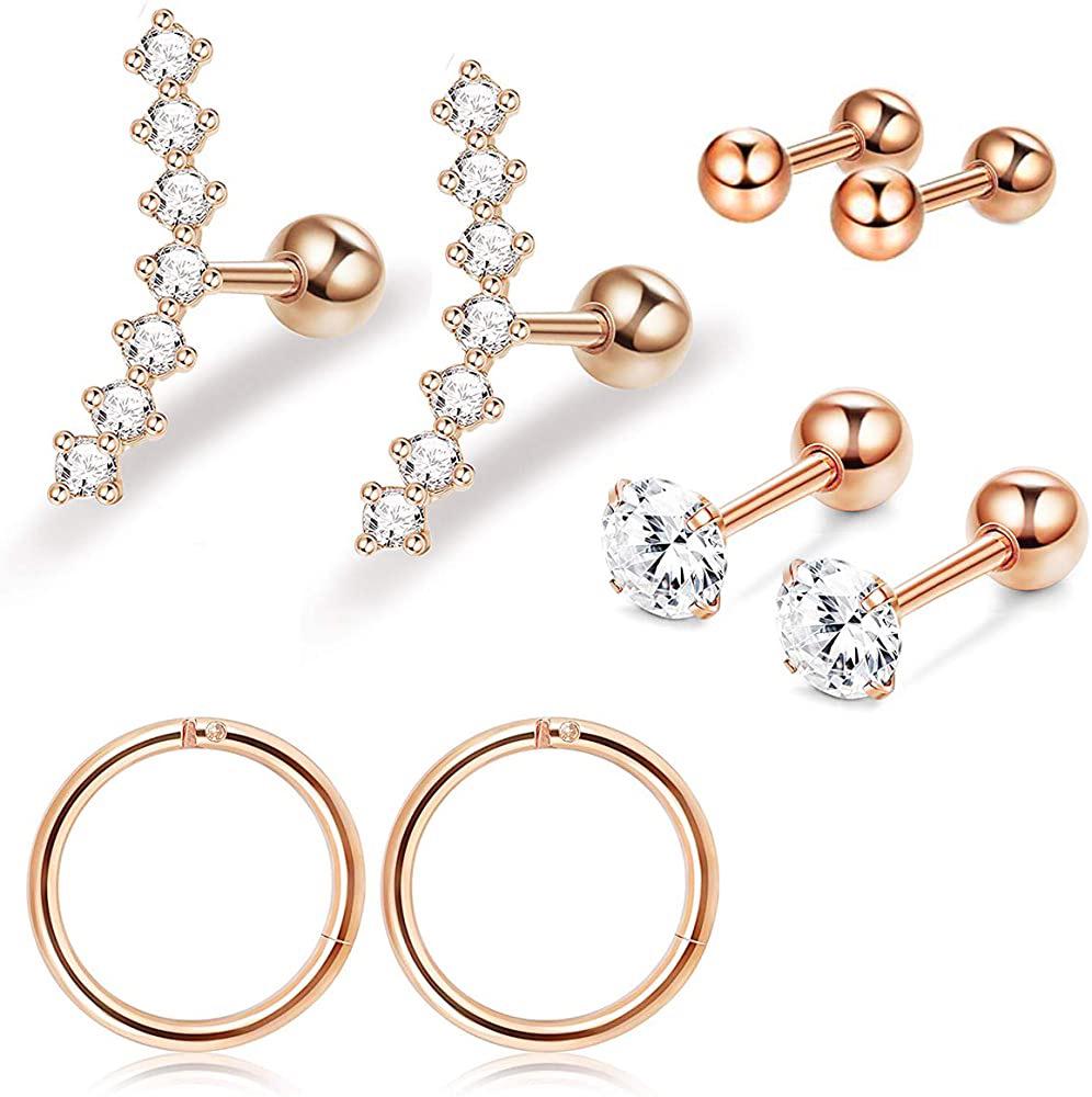 Double Hoop Ear Clips Cuffs Jewelry Set