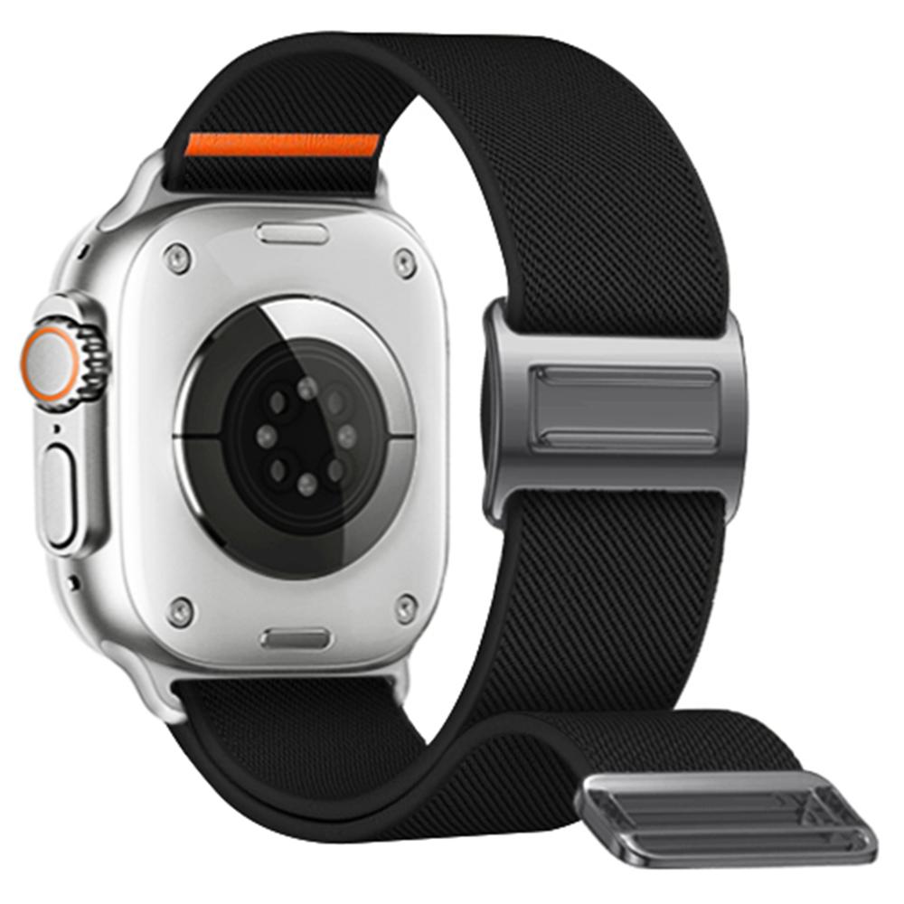 Magnetic Nylon Band for Apple Watch Series 11 10 42mm / 9 8 7 41mm / SE3 SE2 SE 6 5 4 40mm / 3 2 1 38mm Adjustable Elastic Watch Strap