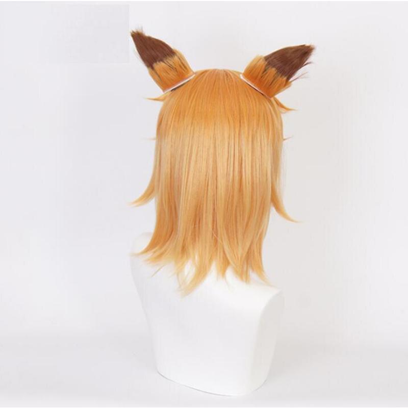 Anime Sewayaki Kitsune no Senko-san Senko Perücken Cosplay Kostüm Halloween party Lolita Gradienten Kurze haar Perücke Mit Ohren