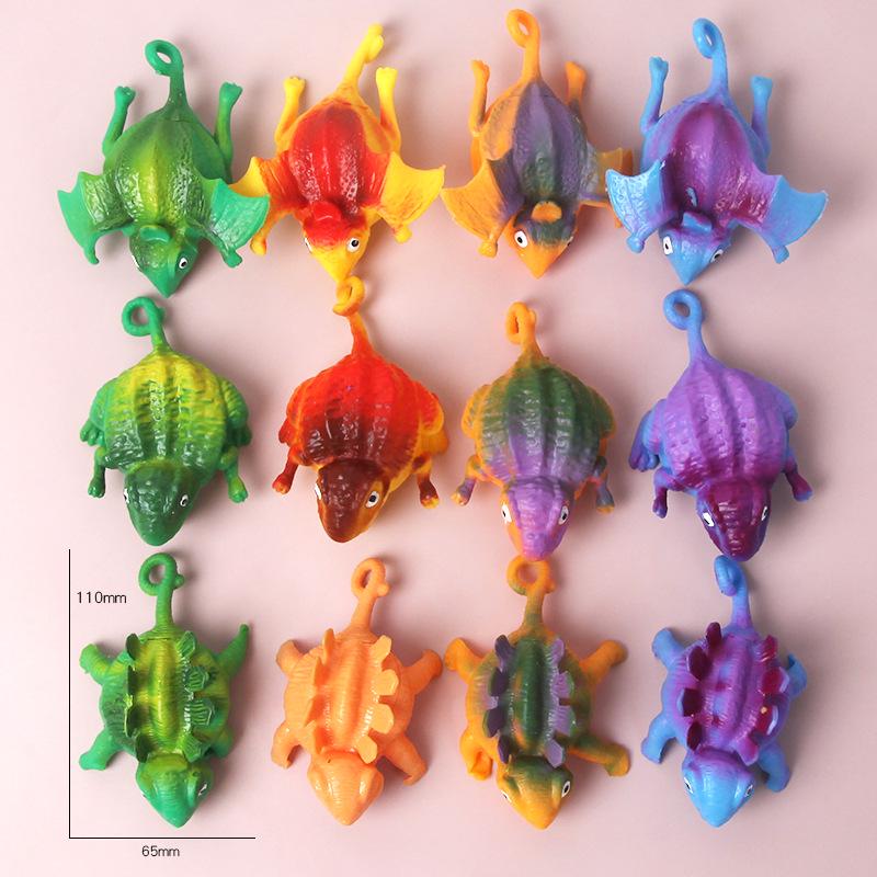 Inflatable Dinosaur Stress Relief Toy - TPR Blow-Up Animal Vent Ball