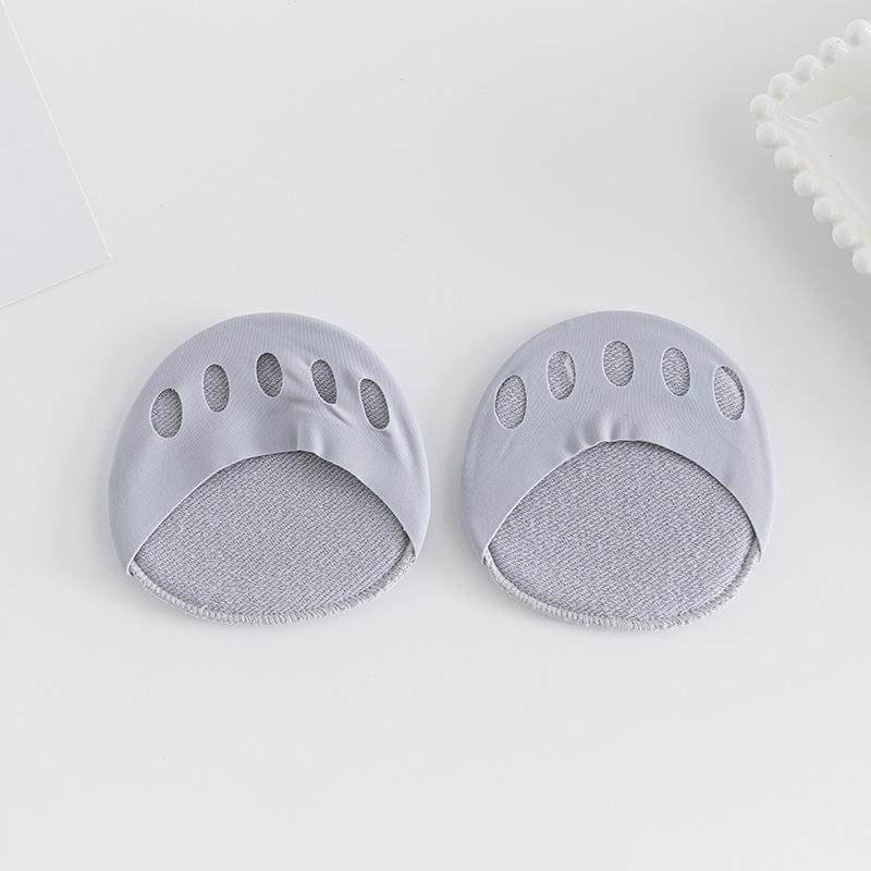 Female Spring and Summer Front Palm Pad Cotton Bottom Sweat Absorption Non Slip Half Palm Invisible Five Finger Socks