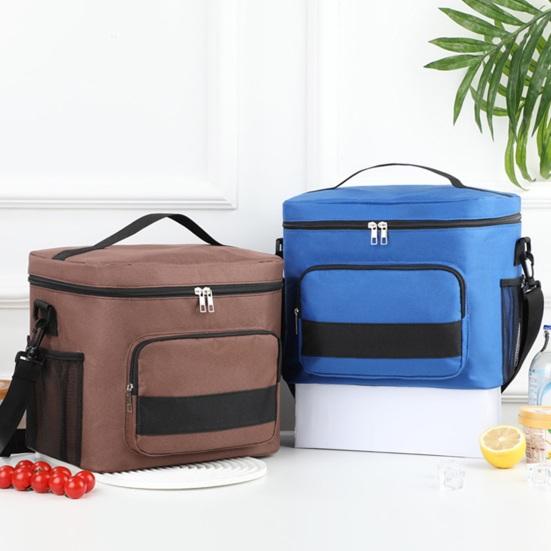 Portable Insulated Lunch Bag with Adjustable Strap 6-Hour Cooler Tote for Work Travel Picnic Waterproof Oxford Lightweight Leak-Proof Thermal Cooler