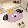 Bibulous floor mat diatom mud cartoon antiskid toilet bibulous quick-dry floor mat