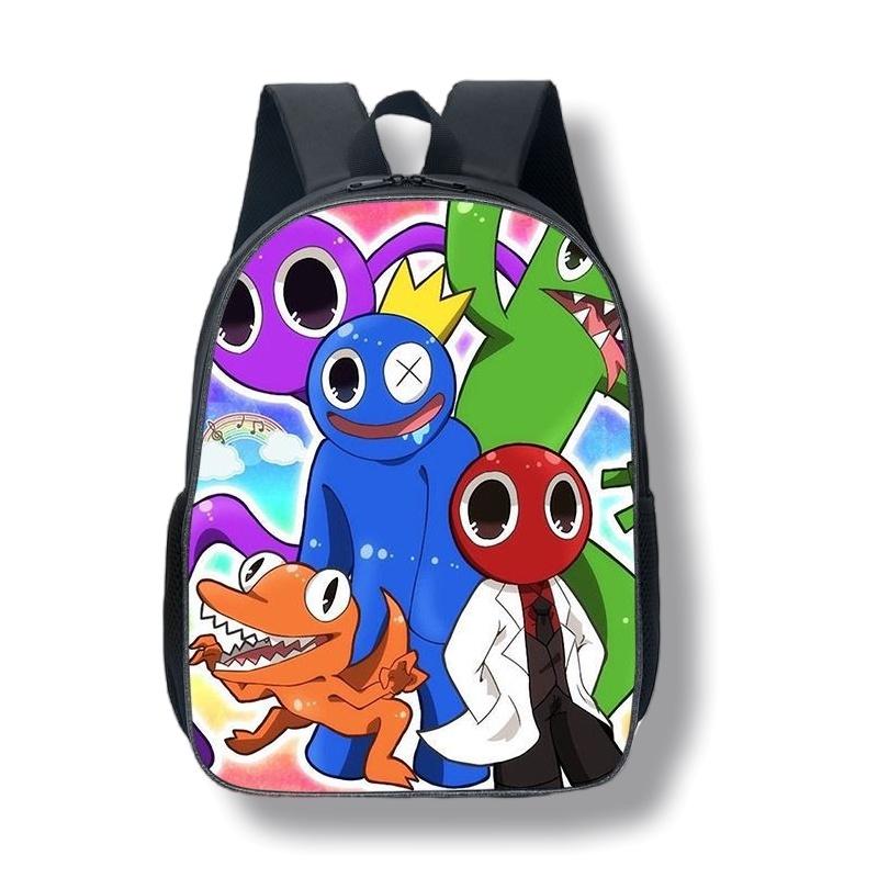 Colorful Roblox Rainbow Friends School Backpack With Breathable Nylon Material