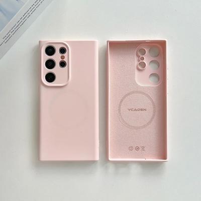 Για Μαγνητική Θήκη Τηλεφώνου Σιλικόνης MagSafe για Samsung Galaxy S25 S24 Ultra S23 Plus S22+ Προστασία Κάμερας Αντικραδασμικό Πίσω Κάλυμμα