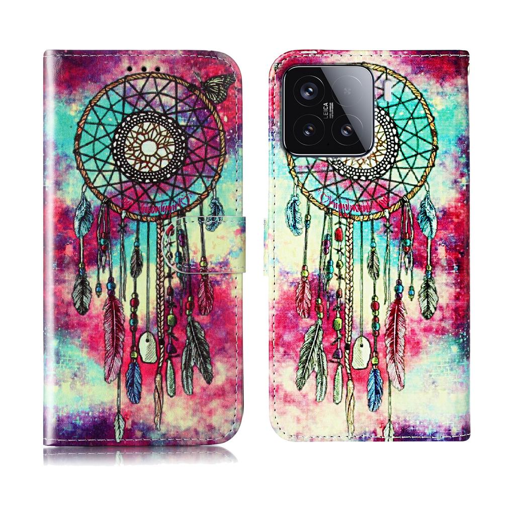 Pro Xiaomi 15T Stojánek Pouzdro Mramorové Malované Folio Vyklápěcí Kožená Peněženka Kryt na Telefon