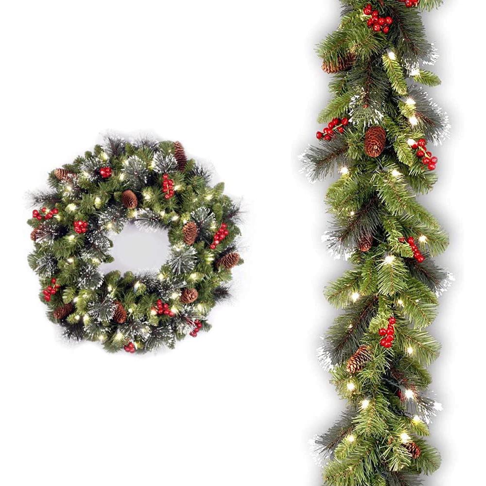 Christmas Pine Cone Wreath Door & Wall Hanger - Indoor Ornament Decoration