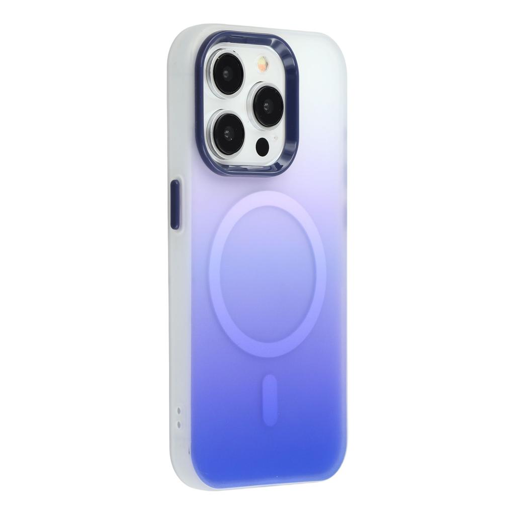 For iPhone 15 Pro Case Compatible with MagSafe Gradient Frosted Design PC + TPU Phone Cover