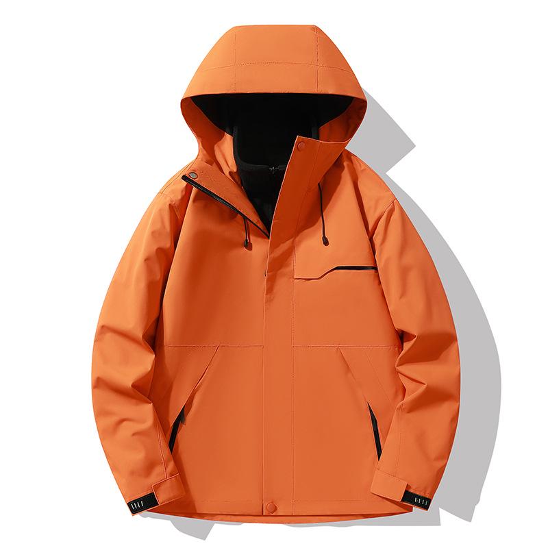 Luotuo Men s 3-in-1 Waterproof Detachable Fleece-Lined Winter Hiking Jacket Double Extra Large