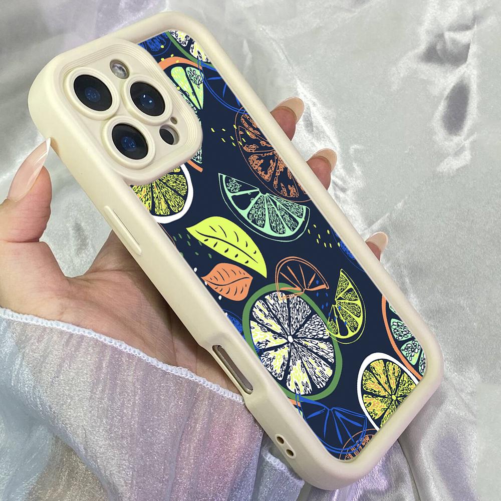 JT170 Citrus Summer Fruit for iPhone 17 16 15 14 Pro Max Samsung S26 S25 Ultra A17 A16 A07 A56 A15 Xiaomi 15T Redmi 15c 14C Note 13 14 Soft TPU Case