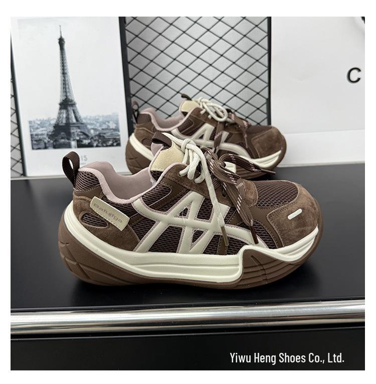 2025 Spring/Autumn Forrest Gump Lightweight Versatile Red Women's Trainer Shoes with Thick Soles