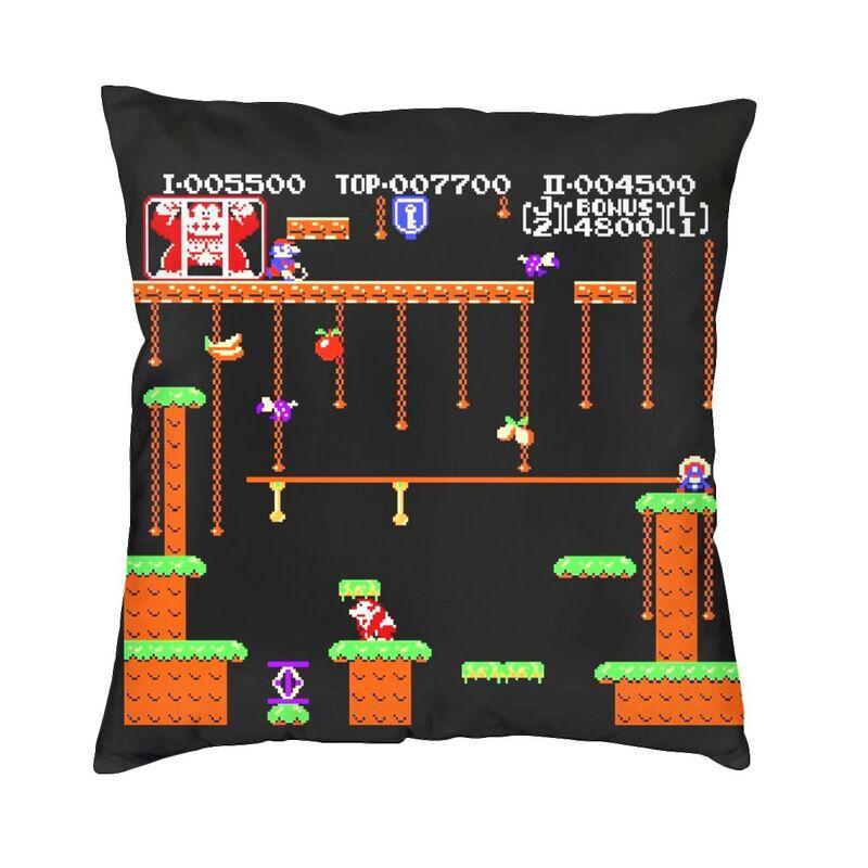 Through Ages Donkey Kong Pillow Case 45X45Cm Home Decorative Cute Arcade Game Cushions For Sofa Square Pillowcase