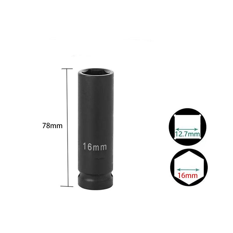 1/2 Zoll Sechskant Steckschlüsselkopf Standard Langlebig Auto Auto LKW Reparaturwerkzeuge Für Ratsche Tiefe Hülse