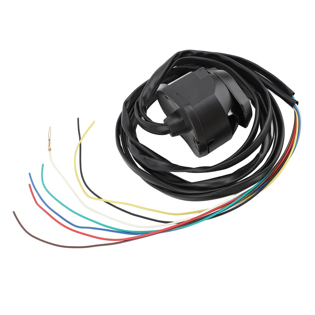 7 Pin Trailer Socket Wiring Kit with 1.5m Cable Towing Socket Wiring Harness for Commercial Vehicles Semi Trailer