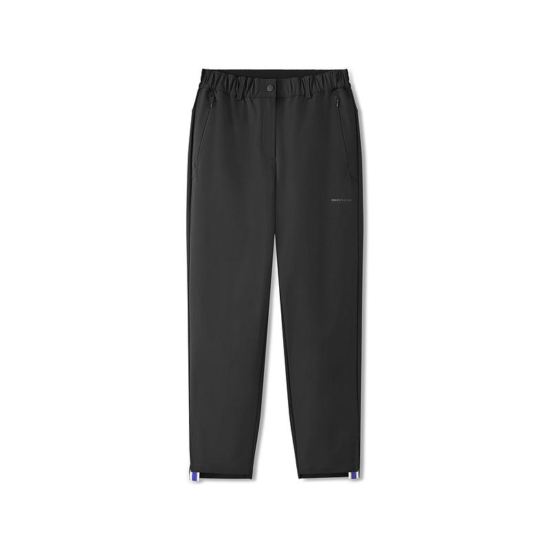 Skechers Fashionable Versatile Straight Leg Slim Fit Knitted Sports Pants Women bottoms Midnight-Black L225W061-03B6