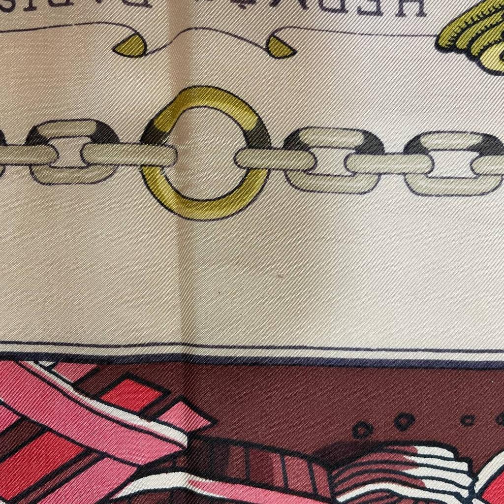 [USED]84B200 Hermes Carre 90 Scarf Silk Red