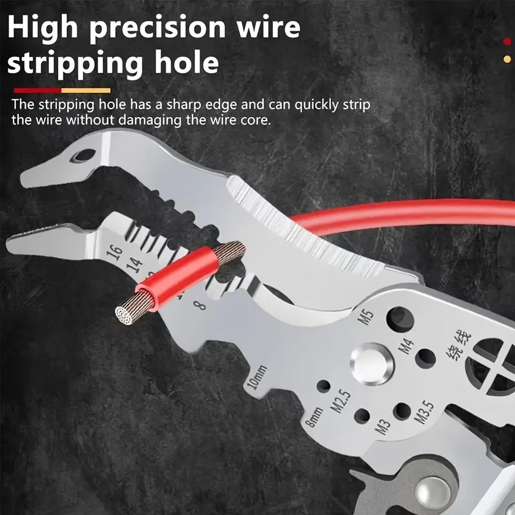 12 In 1 Wire Stripper Multifunctional Cutting Pliers Tool Used For Appliance Repair,Electrician Wire Cutting,Crimping,Winding