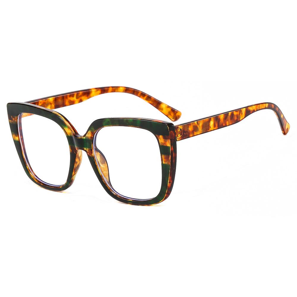 2023 Trendy Leopard Print Women's Large Frame Glasses - Fashionable and Simple Design