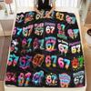 67th Creative Graffiti Theme Blanket - Suitable for sofa and bed cover in all seasons - For decoration, suitable for bedroom