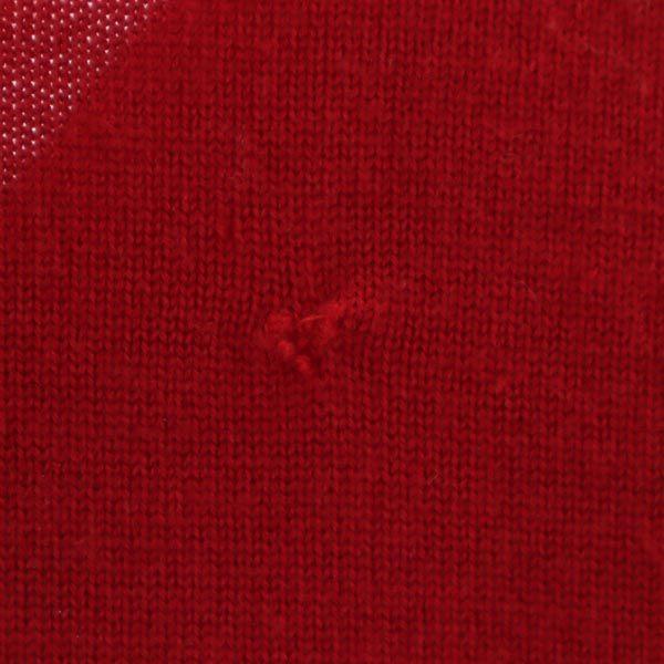 Yves Saint Laurent Wool Long Sleeve Sweater 36 Red Knit Women Used