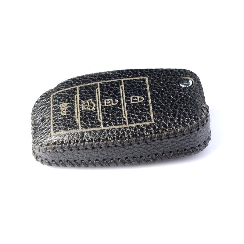 Real Leather Case for Modified Folding Keys: Compatible with Xiongbing Kia, Honda, Toyota, Iron General Remotes