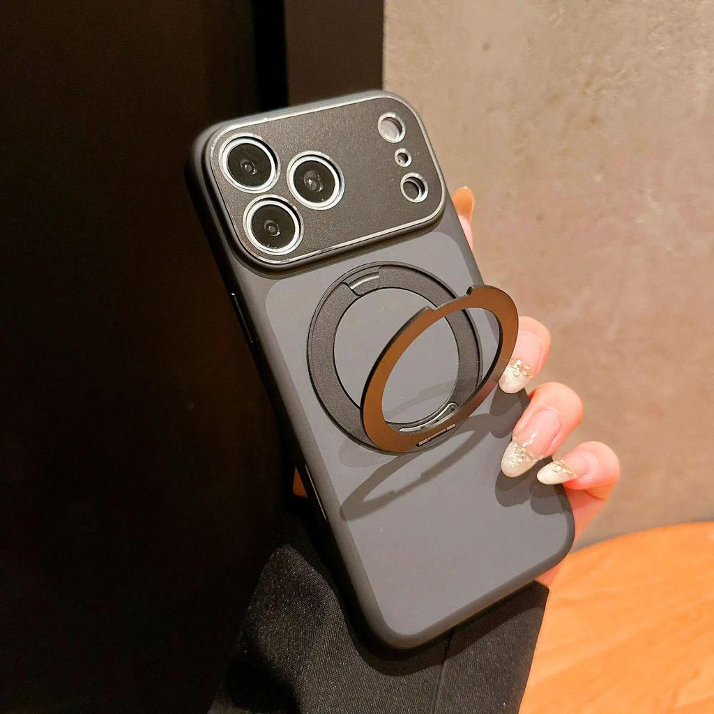 Non-Yellowing Magnetic Rotating Stand for iPhone 17 Air/16 Pro Max/15/14 Phone Case