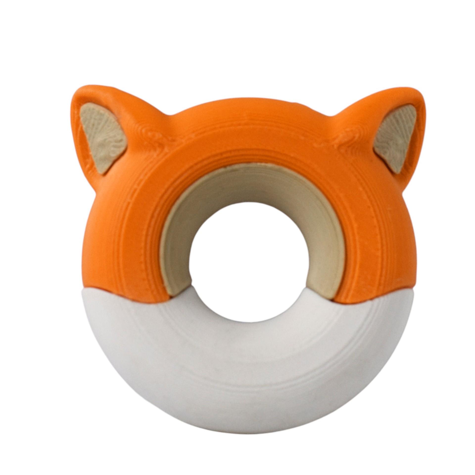 

3D Printed Zootopia Nick Fox Donut Ornament Figurine Orange and White