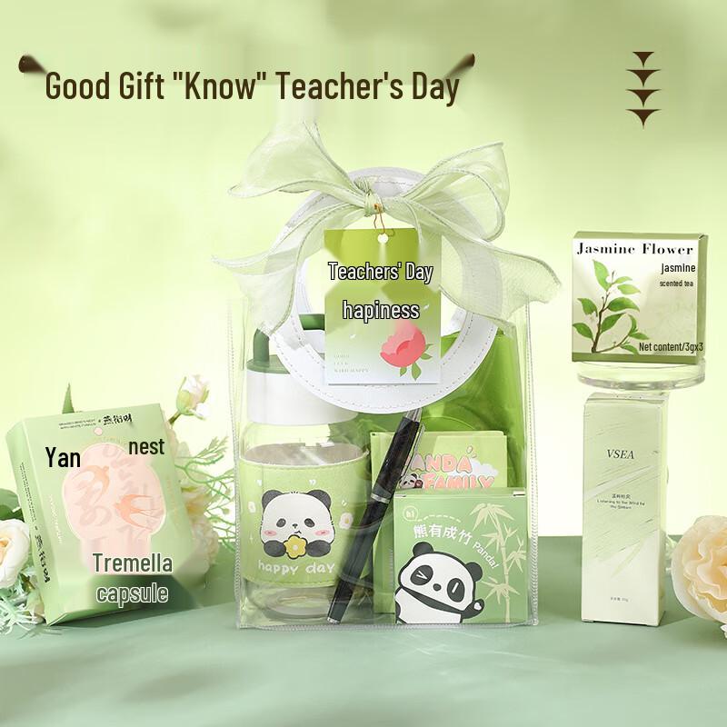 Teacher s Day Gift Set with Tea, Towel & Glass Cup