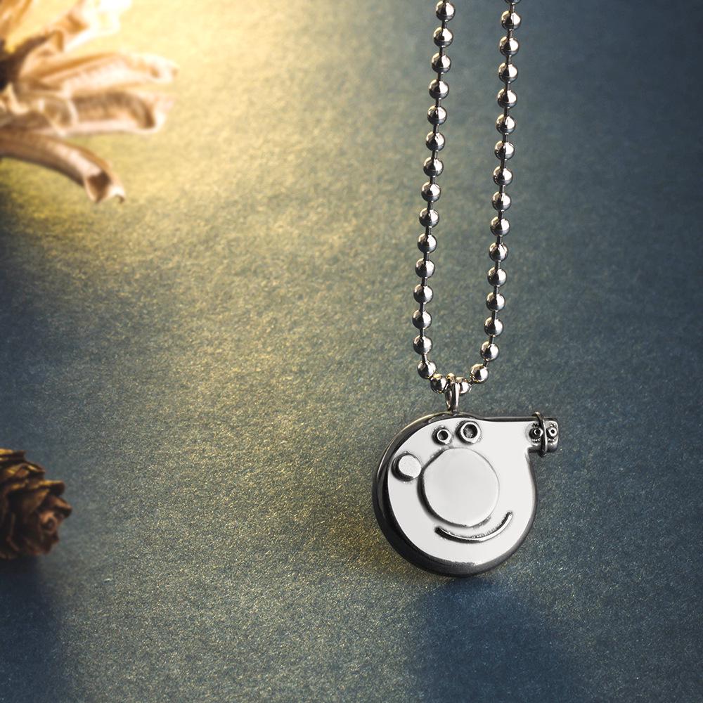 Peppa Pig Pendant Necklace: Family Matching Anime Cartoon Retro Accessory for Adults and Kids, Year of the Pig Zodiac Theme.