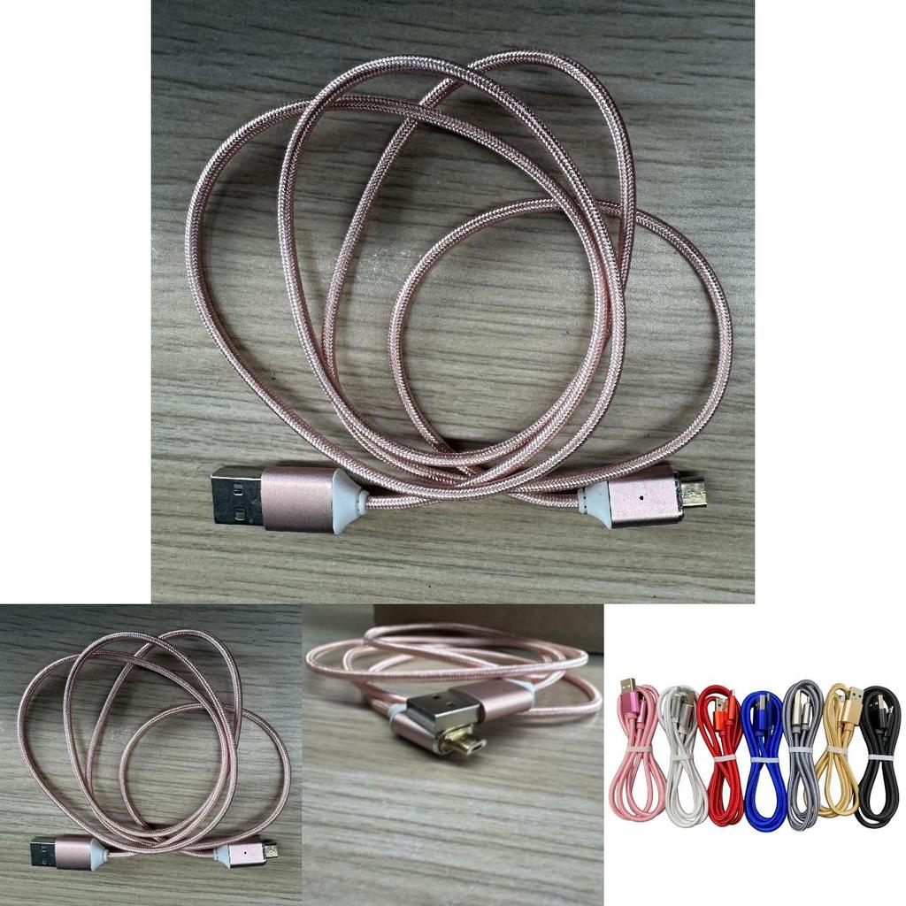 Pvc Transparent Braided Micro Usb Fast Charging Cable For Smartphones And Devices